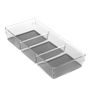 Wholesale - 13x6x2.5" 3 Section Plastic Storage Organizer with Non-Slip Bottom C/P 12, UPC: 634894070490